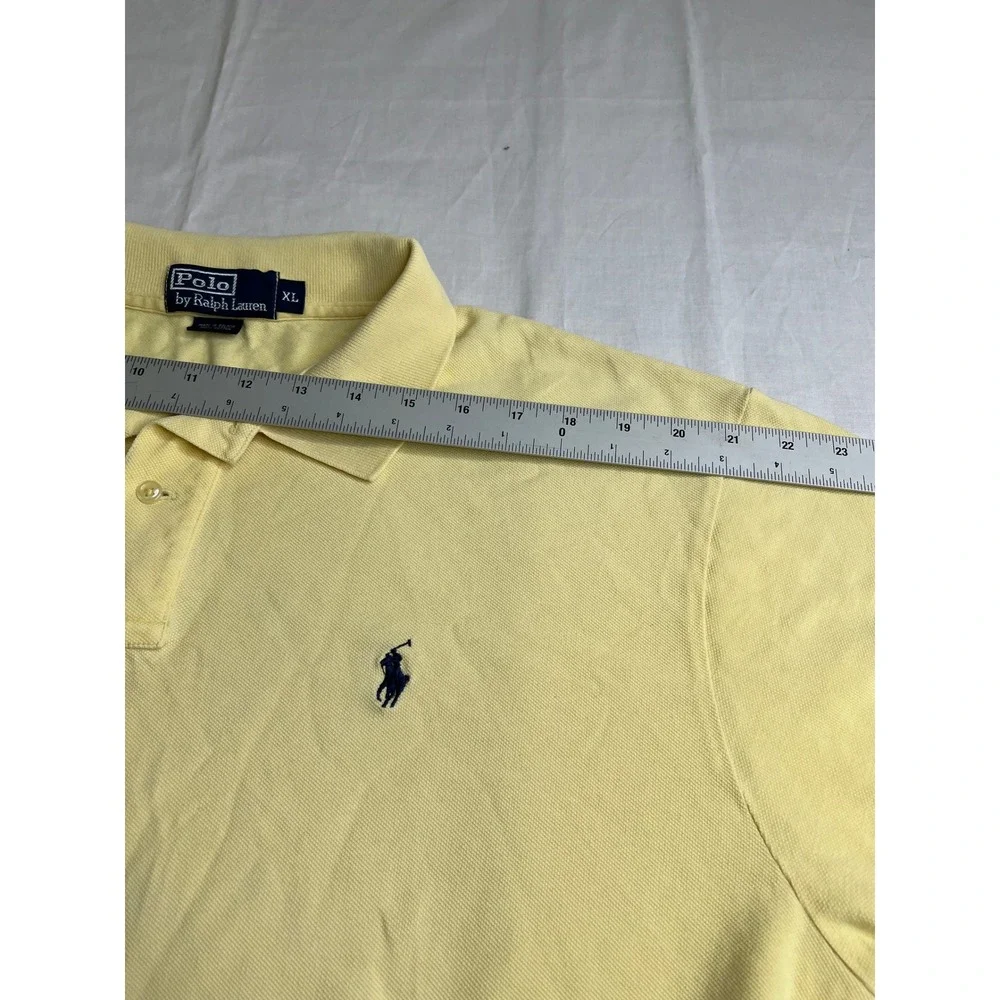 Polo‎ Ralph Lauren Men's XL Yellow Polo Shirt Classic Fit Pony Logo Cotton